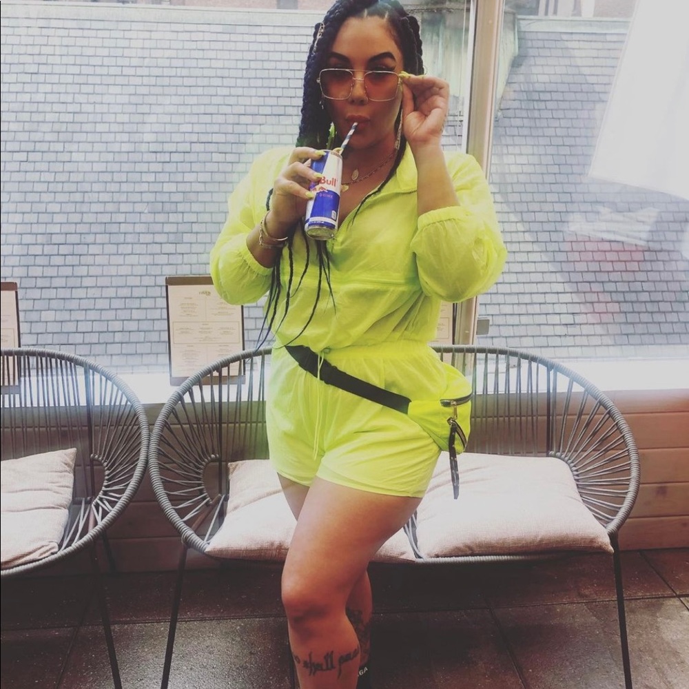 Green two piece shorts set